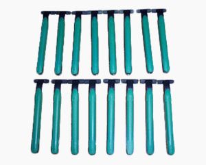 Molde de plástico bicolor para mango de navaja