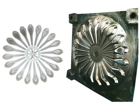 Helado, cuchara, vajilla, inyección, molde