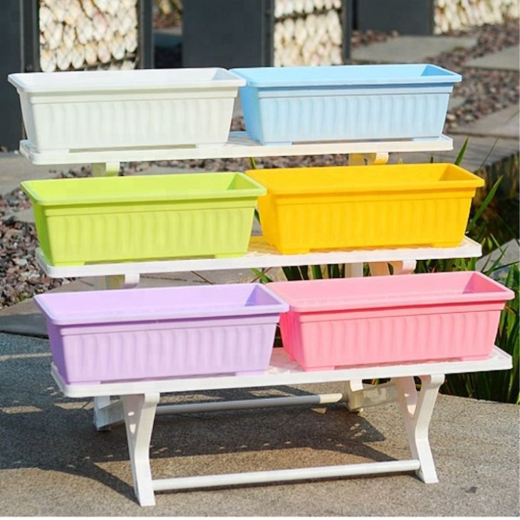 Plastic Rectangular Pot Garden Plant Box